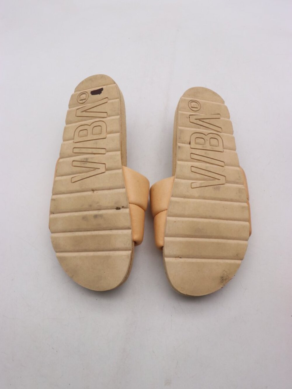 VIBAe Porto Sandals Tan Leather Slides Women's 11 Men's 8 EU 41 Ergonomic Shoes - Picture 7 of 8